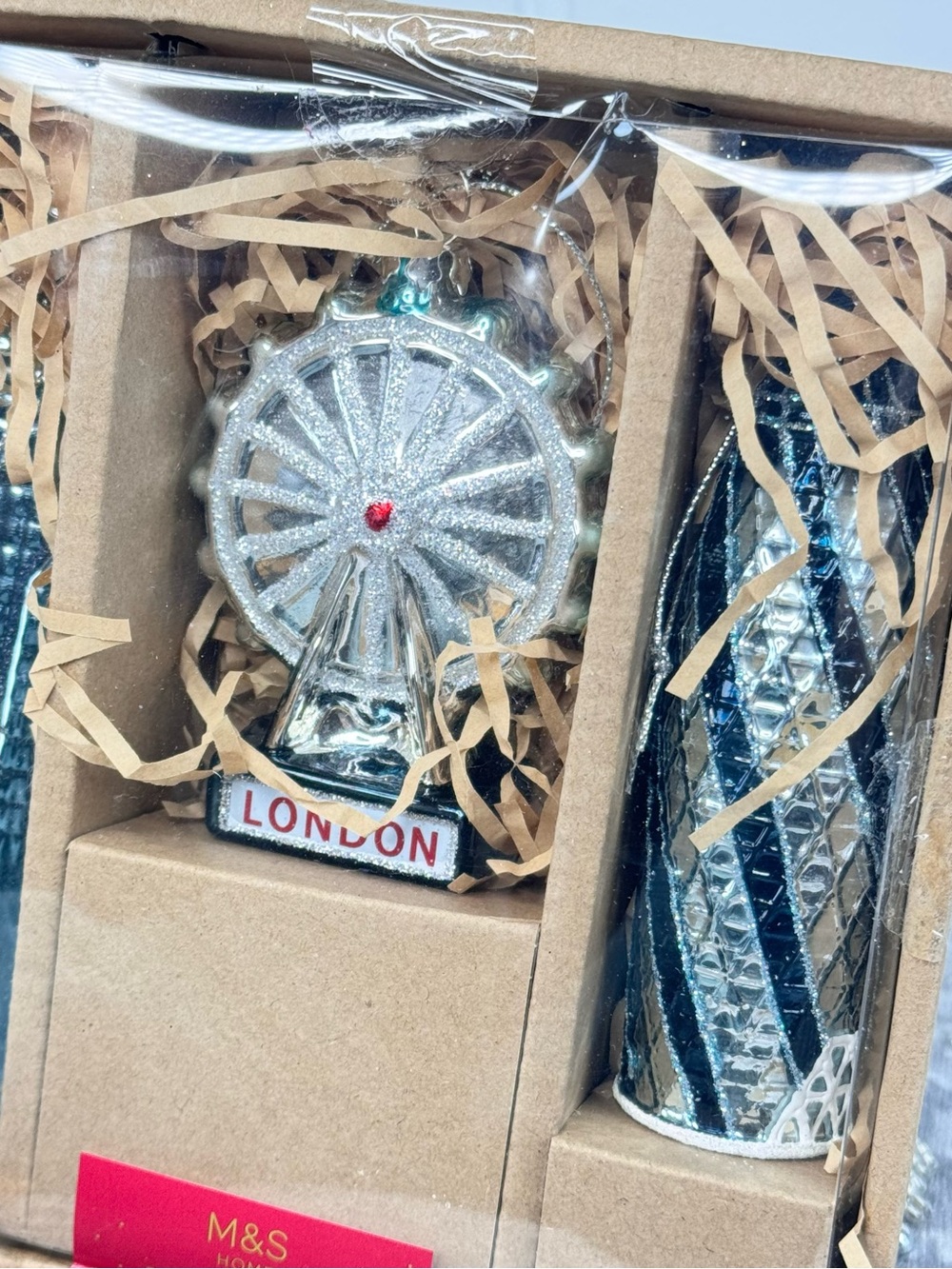NEW M&S Novelty Glass Ornaments - Picture 3 of 5